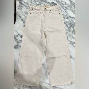 rag and bone cream wide leg jeans size 28 womens
